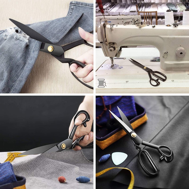 BIHRTC Professional 9 inch Dressmaking Tailor Scissors Small Embroidery Scissors Sharp Fabric Sewing Shears Scissor for Cloth Altering Leather Threading Cutting and Artwork - Image 5